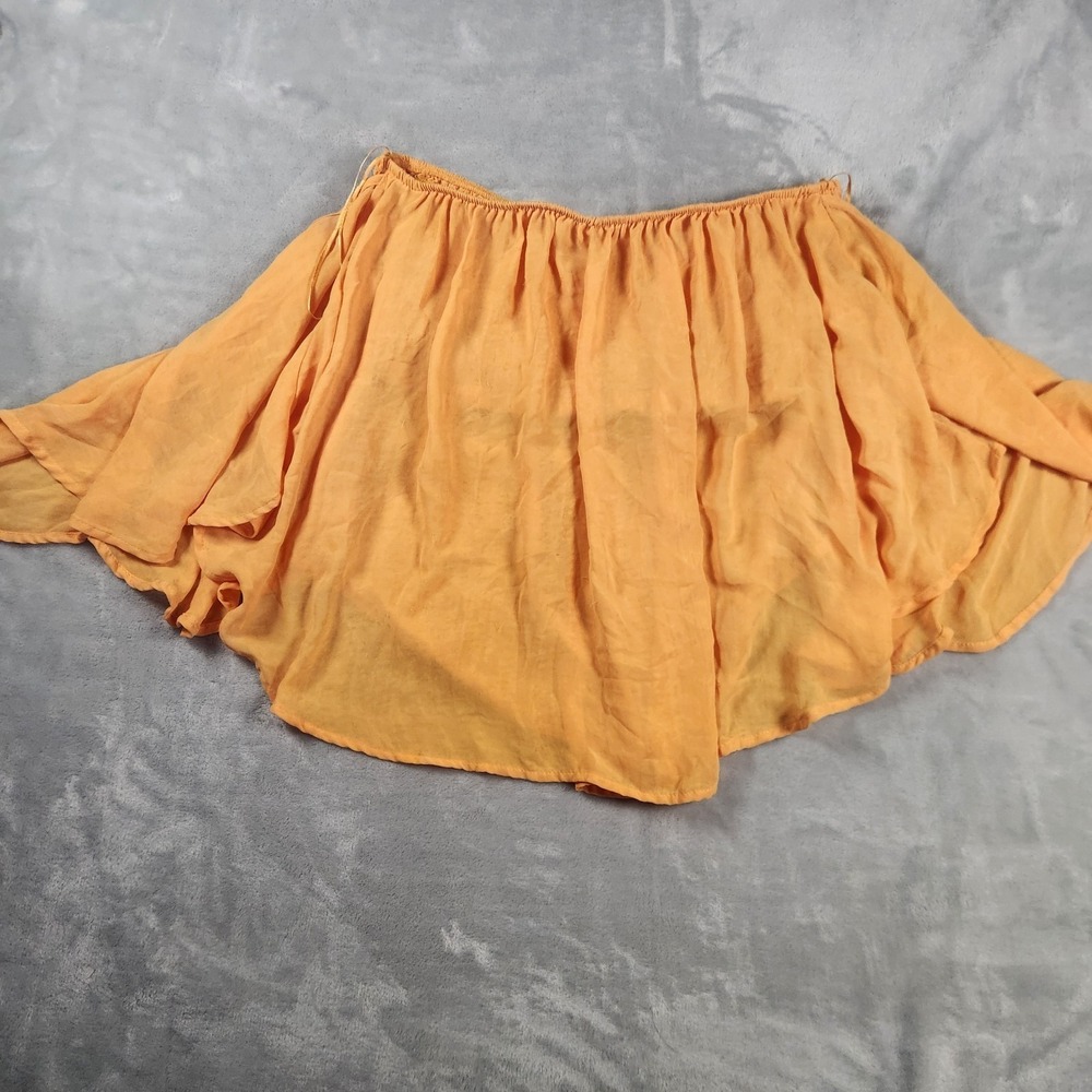 Express Women's Yellow Flowy‎ Off-Shoulder Sheer Blouse L Coquette Fairycore